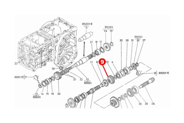 Pignon 17Tx24T Kubota B5000, B5001, B5100, Zen Noh ZB5000, ZB5001, ZB5100, – Image 6