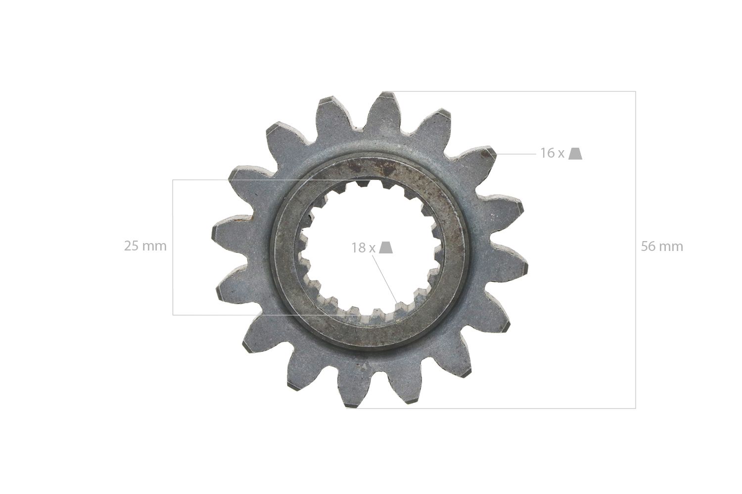 Roue dentée 16TX18T