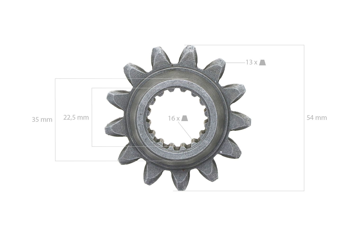 Roue dentée 13TX16T