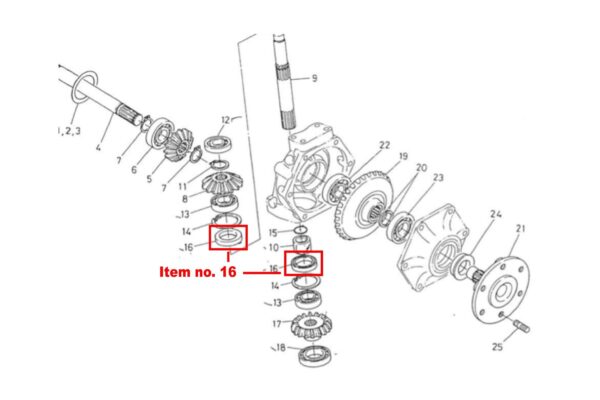 Joint pont avant 4WD Kubota B-serie, Iseki TU, Zen Noh – Image 4
