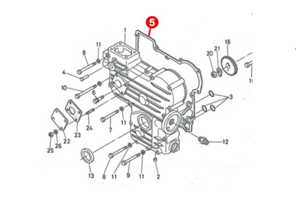 Joint de distribution Kubota D650, D750, D850, B-Types XB1, – Image 2