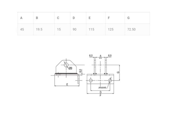 Support pour barre de poussée Iseki TU, TX, TM, Mitsubishi – Image 3