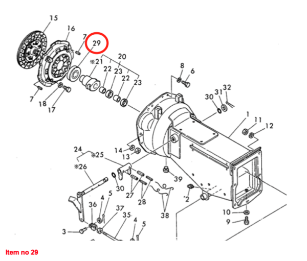 Butée embrayage Yanmar YM135, YM155, YM165, YM169, YM1100, YM1300, YM1301, YM1401, – Image 5