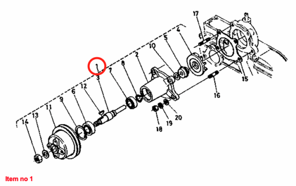 Pompe à eau Kubota (type ancien) KH-, L-, M-Types, Universal Marine M-20, M-30, M-40, – Image 4