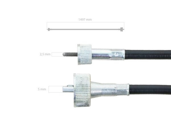 Câble compteur d'heures Iseki TF-, TH-, TM-, TS-Types, Massey Ferguson 1210, 1220, 1225, 1230, 1233, 1235, 1519, 1520, 1523, 1525, 1526, 1528, 1531, 1533, Bolens, Etc., – Image 4