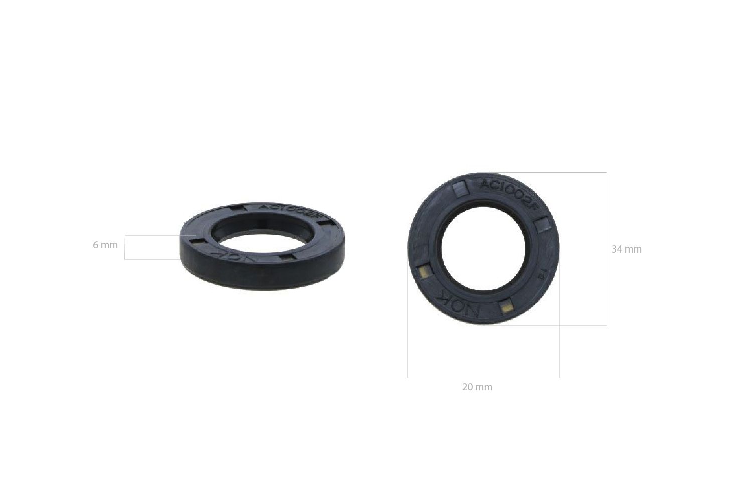 Bague d'étanchéité 20x34x6