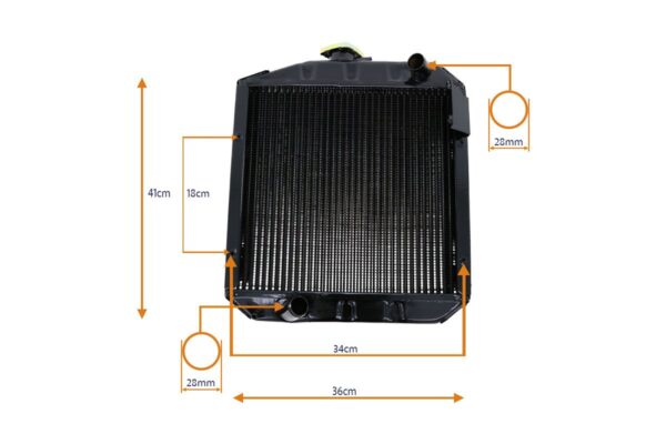 Radiateur Yanmar YM1601, YM1602, YM1610, YM1702, YM1720, YM1802, YM1810, YM1820, YM2002, YMG1800, YMG2000 – Image 4