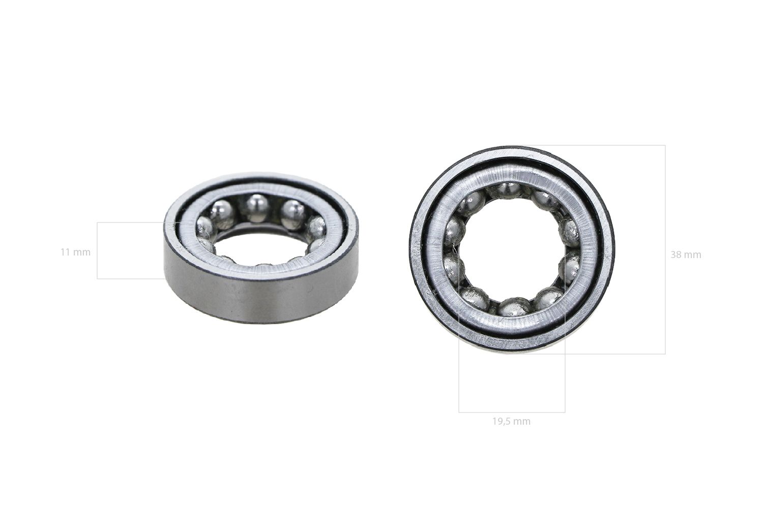 Roulement de direction Kubota, Iseki, Yanmar, Mitsubishi, John Deere, Case IH, Ford, Shibaura, Bolens, 38x19,5x11