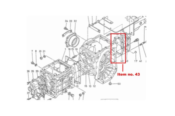 Joint couvercle d'axe sortie Kubota Aste, B-serie, Hinomoto, CX, CTX-serie – Image 2