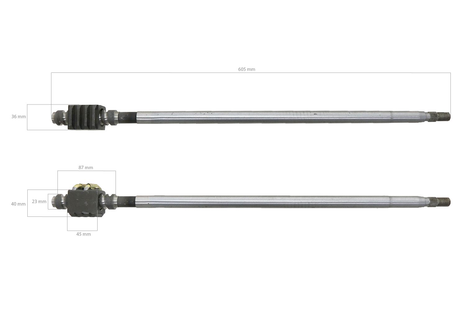 Arbre de direction Yanmar YM195, YM240, YM1500, YM1600, YM1700, YM1900, YM2000,