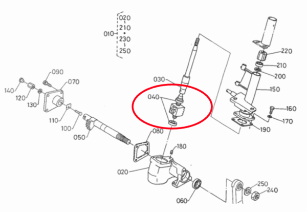 Roulement direction Kubota Aste, B, B1, Hinomoto CX, Yanmar YM, F, Zen Noh, Ford, New-Holland – Image 3