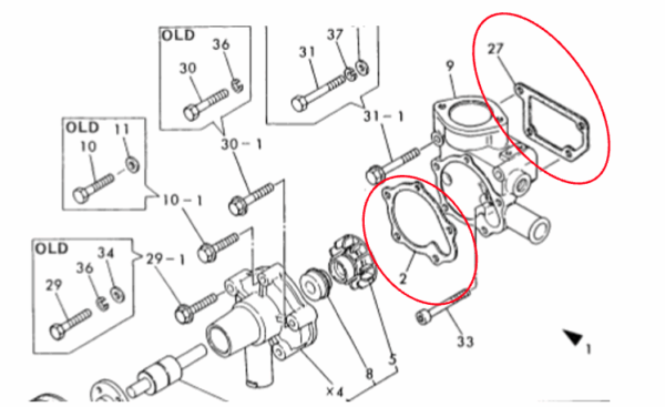 Joint de pompe à eau - Moteur Yanmar – Image 2