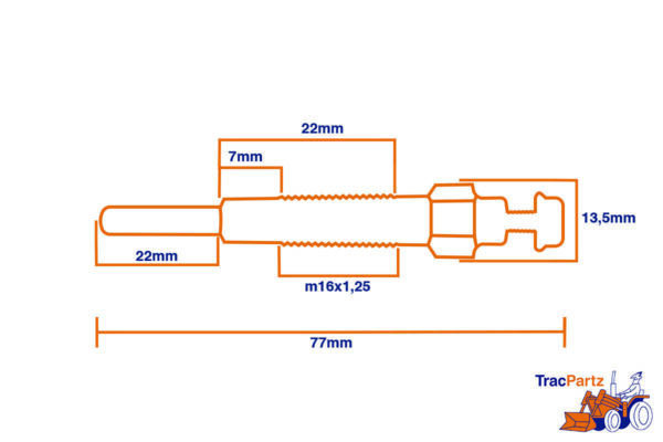 Bougie préchauffage Iseki TE, TL, TU, E3AD1, E3AE1, E3AF1, E3AG1 – Image 2