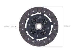 Disque embrayage Yanmar YM1500, YM1500D, YM1600, YM1700, YM1900, YM195, YM2000, YM240 / John Deere 650, 750