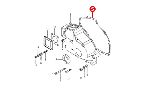 Joint de carter d'engrenage Mitsubishi KE55, KE70, KE75, Iseki TX, Bolens – Image 2