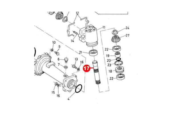 Kubota Arbre de direction  L1802, L2002, L2202, L2402, L2602, L2802, L3202,L3602, L4202 – Image 2