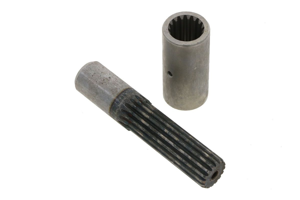 Arbre cannelé + bague (longue) Kubota L48, types L02, types M, types MX