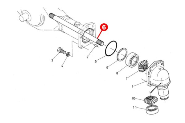 Arbre de transmission avant Kubota L-1 Serie 411mm – Image 2