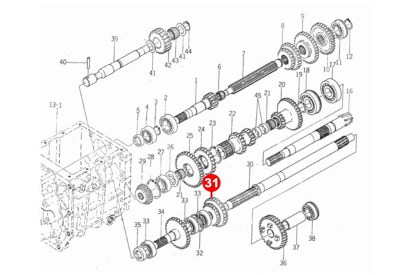 Roue dentée Iseki 23TX28T 13 splines – Image 6