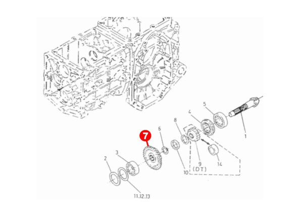 Pignon 13Tx32T 18 cannelures Kubota B1500, B1502, – Image 6