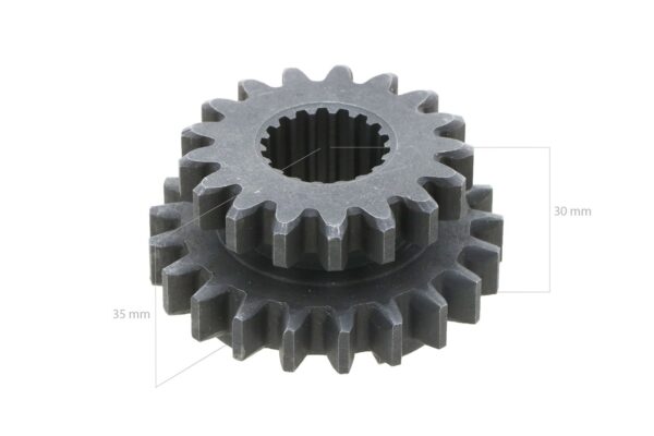 Roue dentée Iseki 17TX21T 18 splines Iseki TX-Types, Bolens G-, H-Types, Massey Ferguson 1120, White FB16 – Image 2