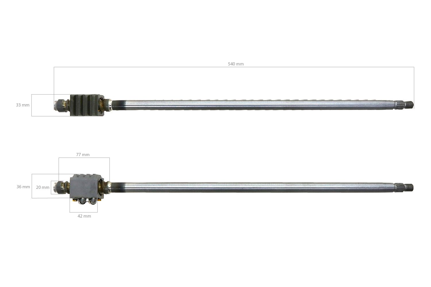 Arbre de direction Kubota B5200, B6200, B7200