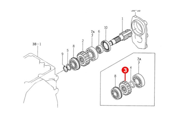 Roue dentée 13 / 19 dents PDF Iseki TU-, TX-Types, Bolens, Massey Ferguson, White, – Image 6