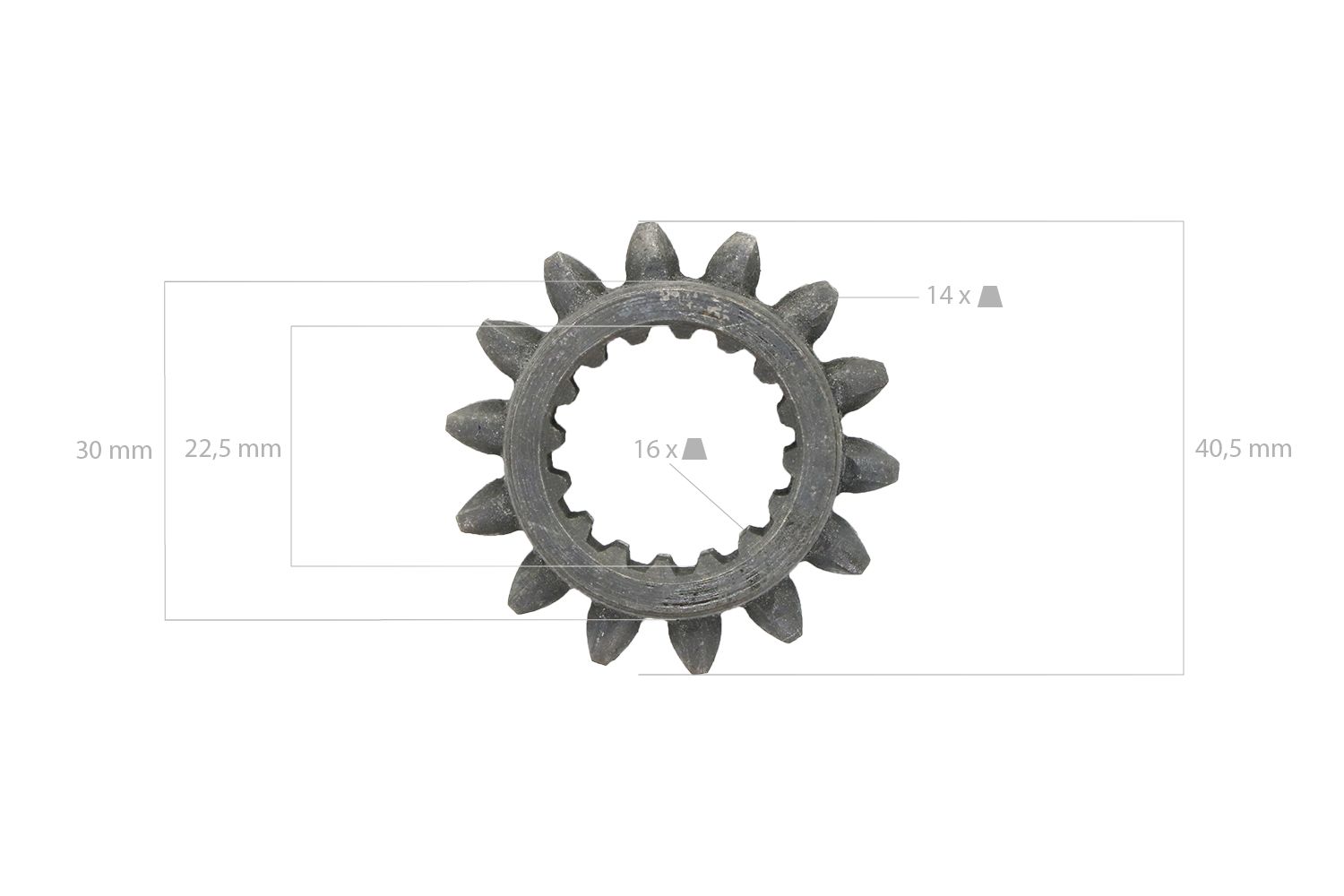 Roue dentée 14TX16T