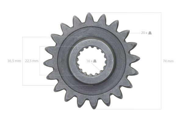 Roue dentée 20TX16T