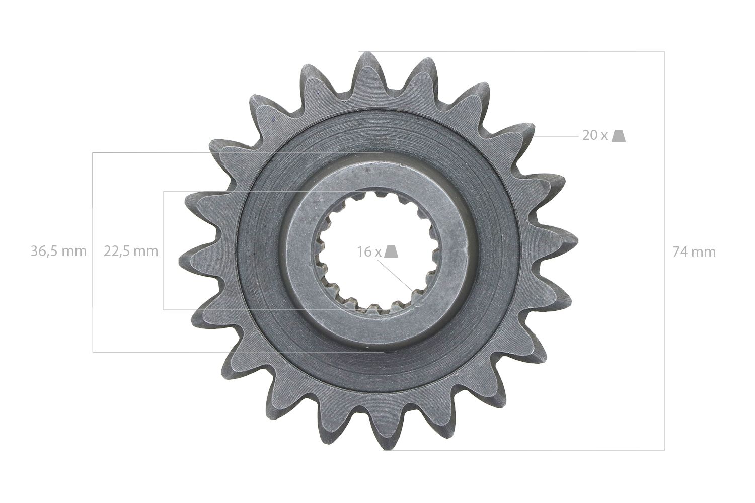Roue dentée 20TX16T