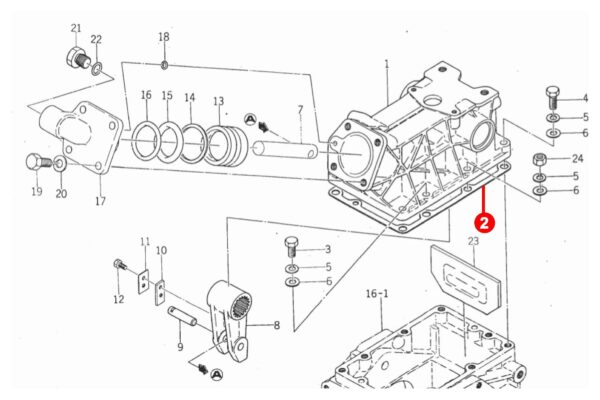Joint de couvercle de levage Iseki TU-, TX-Types, Bolens G-, TX-Types – Image 2