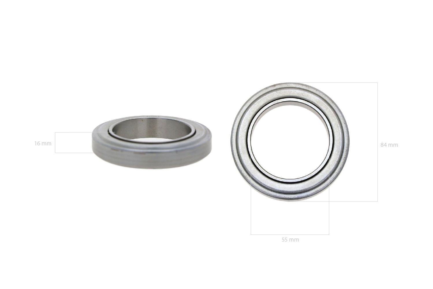 Butée de plateau de pression 55x85x16mm Kubota, Ford/ New Holland, Iseki, Massey Ferguson, etc.