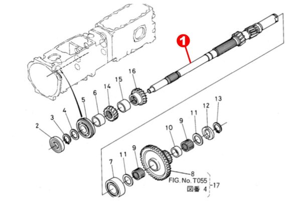 Réducteur d'arbre principal Kubota L1-Types, L2250, L2550, L2850, – Image 5