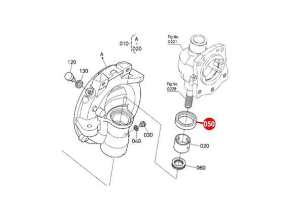 Joint d'articulation 4WD Kubota Types M, ME – Image 4