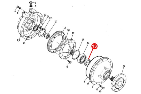 Joint d'essieu traversant 4WD Kubota Types M, ME, RW – Image 5