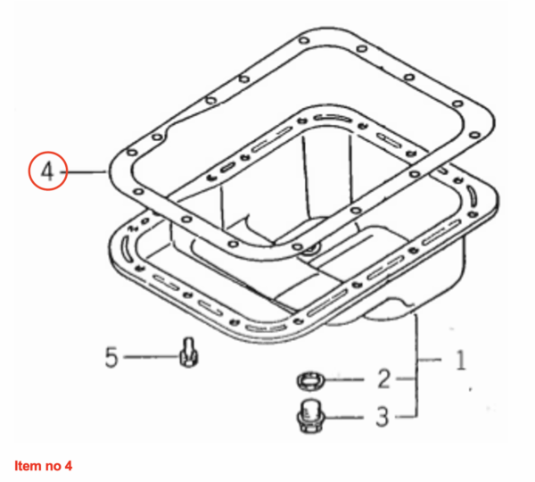 Joint de carter Mitsubishi K3, MVS3L, MVS3L2, S3L, S3L2, Captain Startrac, Etc., – Image 2