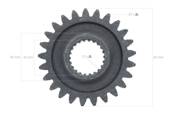 Roue dentée 25TX22T