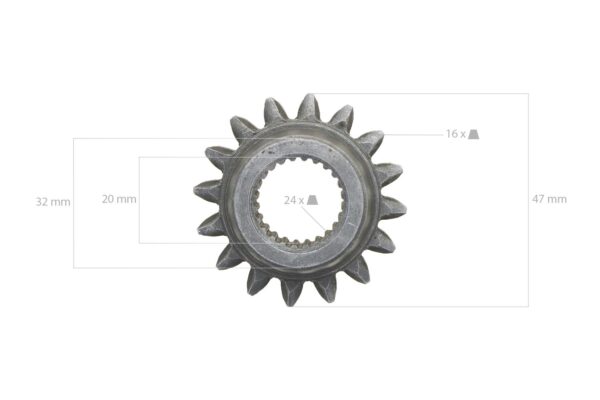 Roue dentée 16TX24T