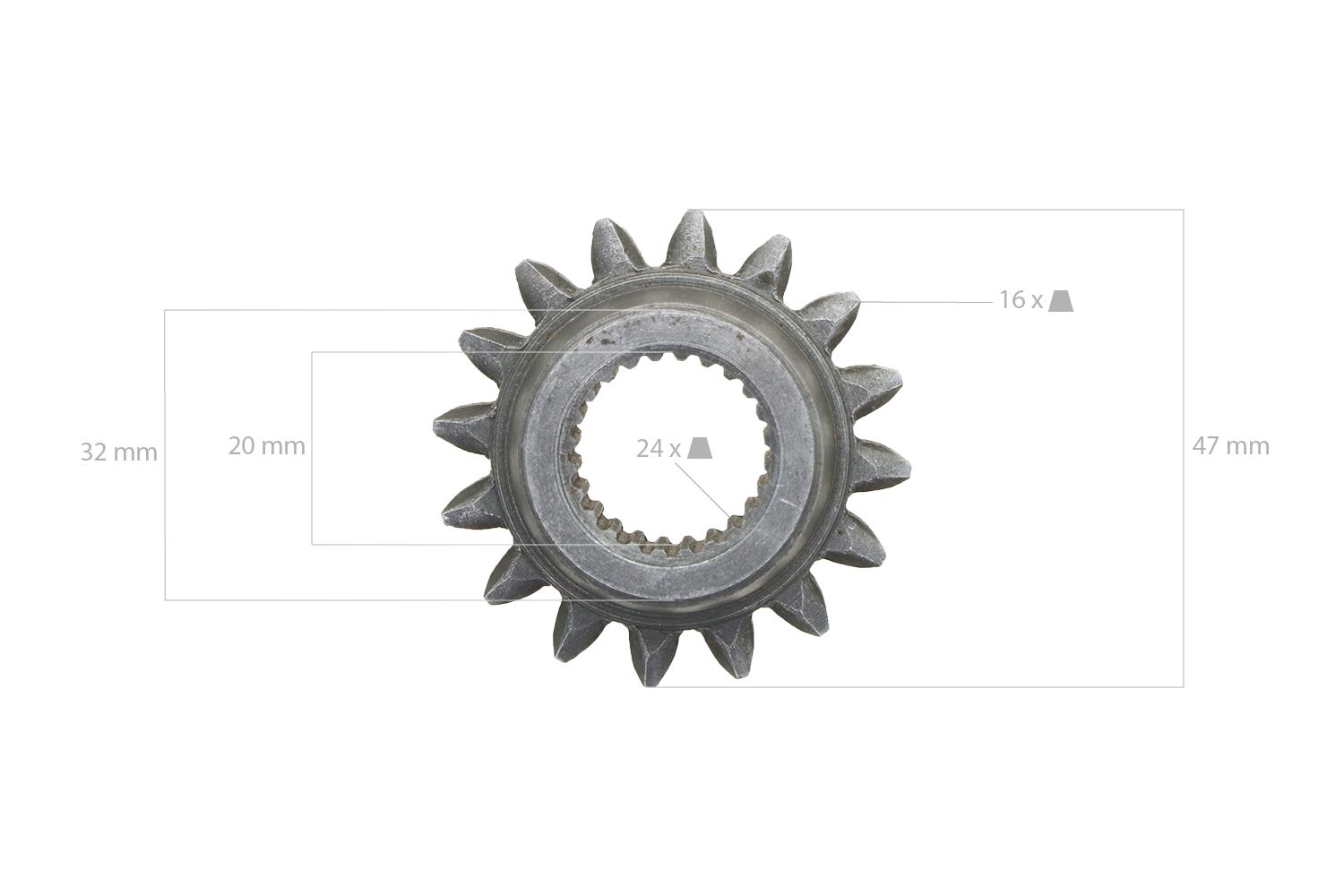 Roue dentée 16TX24T
