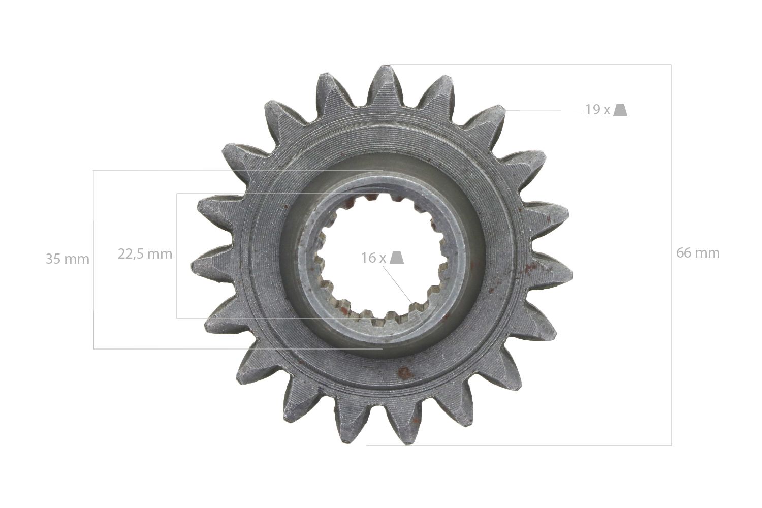 Roue dentée 19TX16T