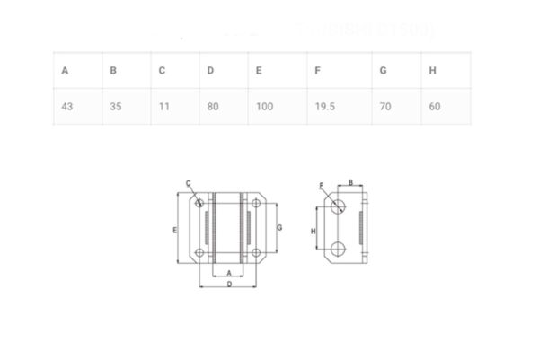 Support de suspension Mitsubishi D1500 – Image 3