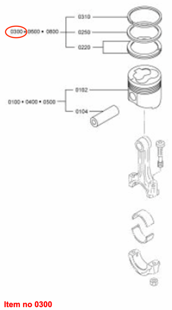 Jeu de segments pour piston STD 76mm Mitsubishi L2E, L2E2, L3E, L3E2, MVL3E, Captain, Startrac, Etc., – Image 2