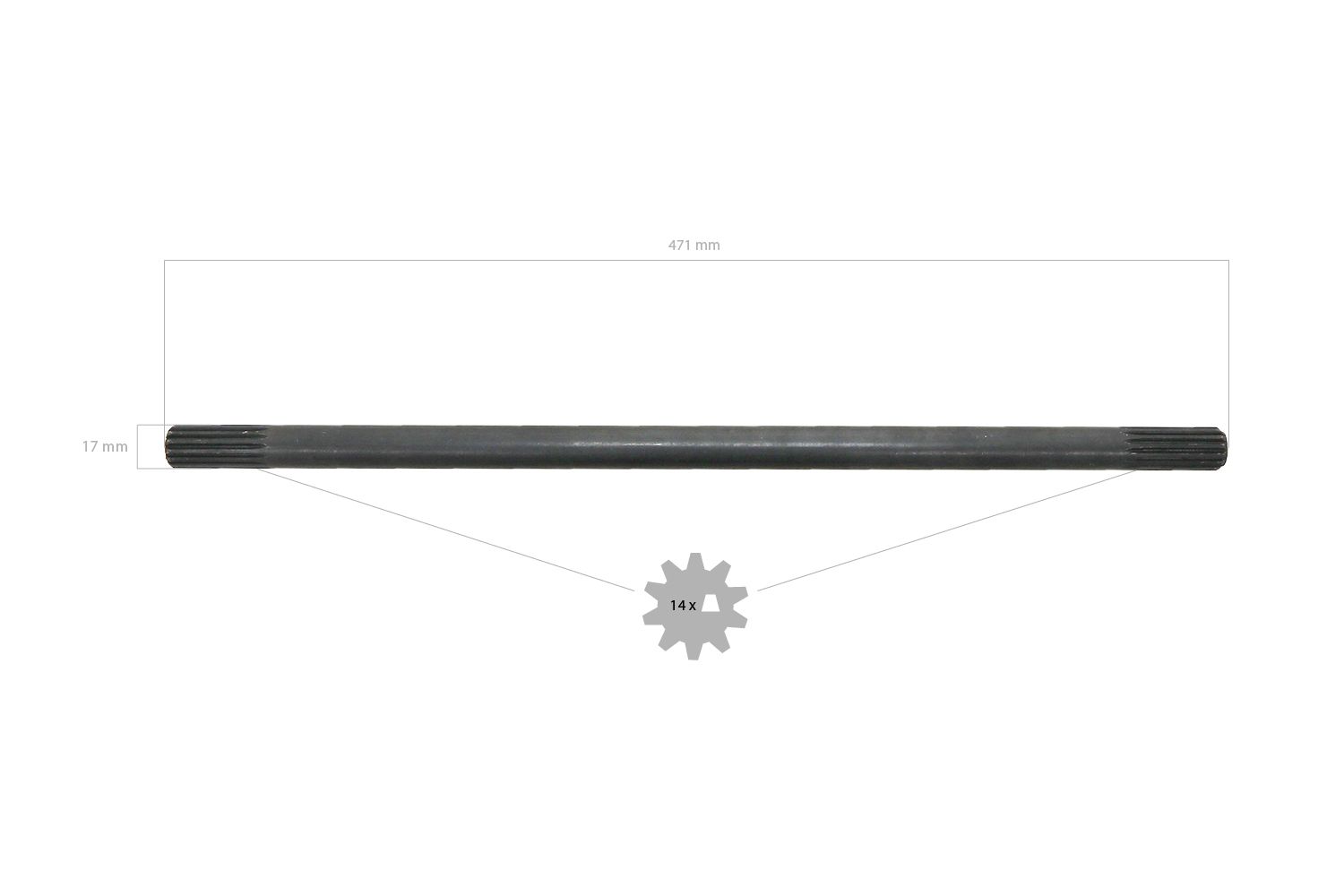 Arbre 4WD 47,1 cm