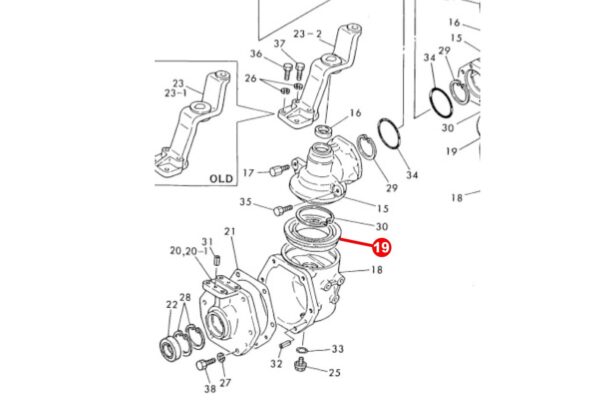 Joint fusée avant Yanmar YM-serie 4WD, John Deere 650 t/m 1070, – Image 5