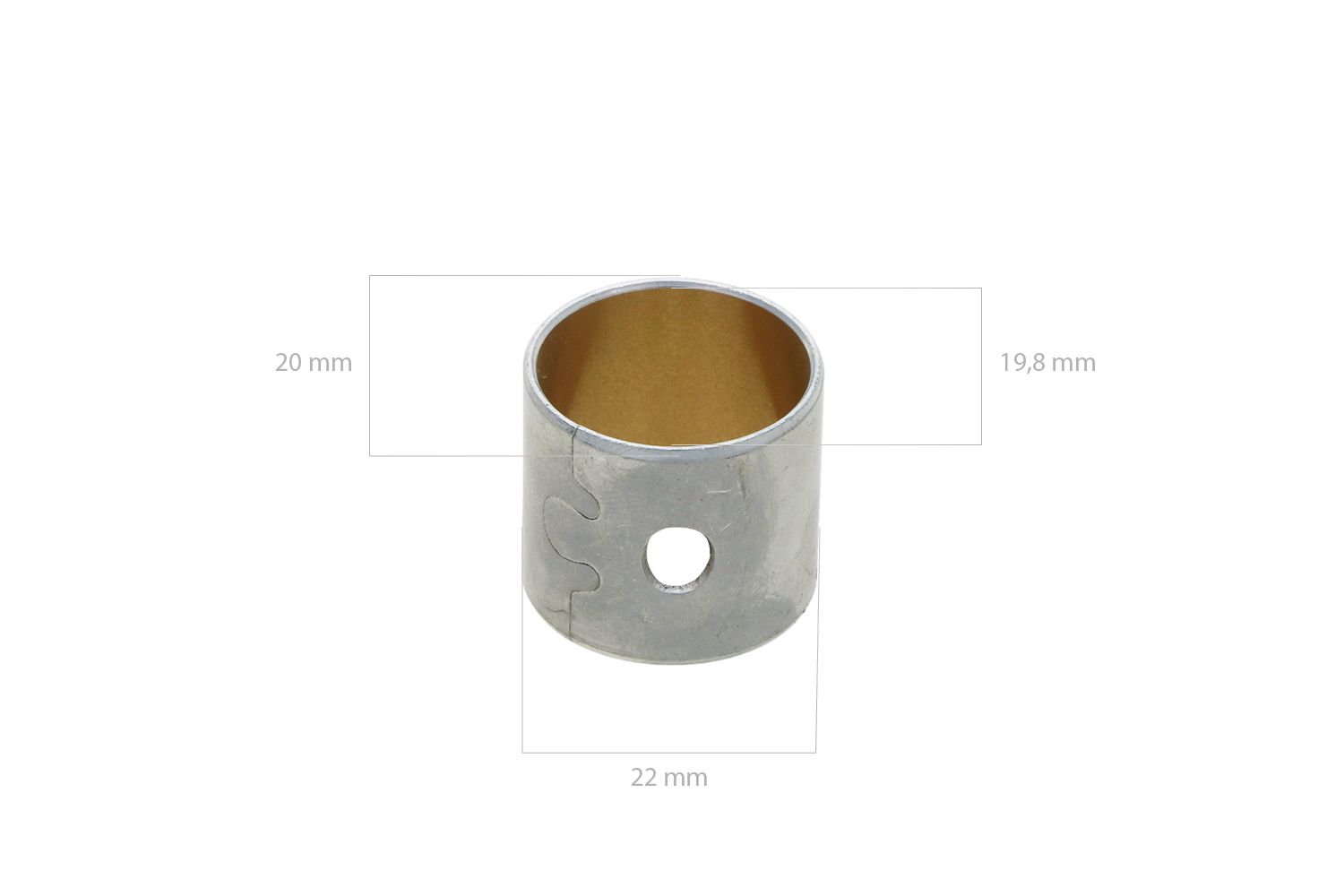 Douille d'axe de piston STD Kubota D662, D650, D722, D750, D782, D850, D902, D950, Z400, Z402, Z482, Z500, Z600, ZB600, Z602, V1100, V1200, DF/DG/WG972,