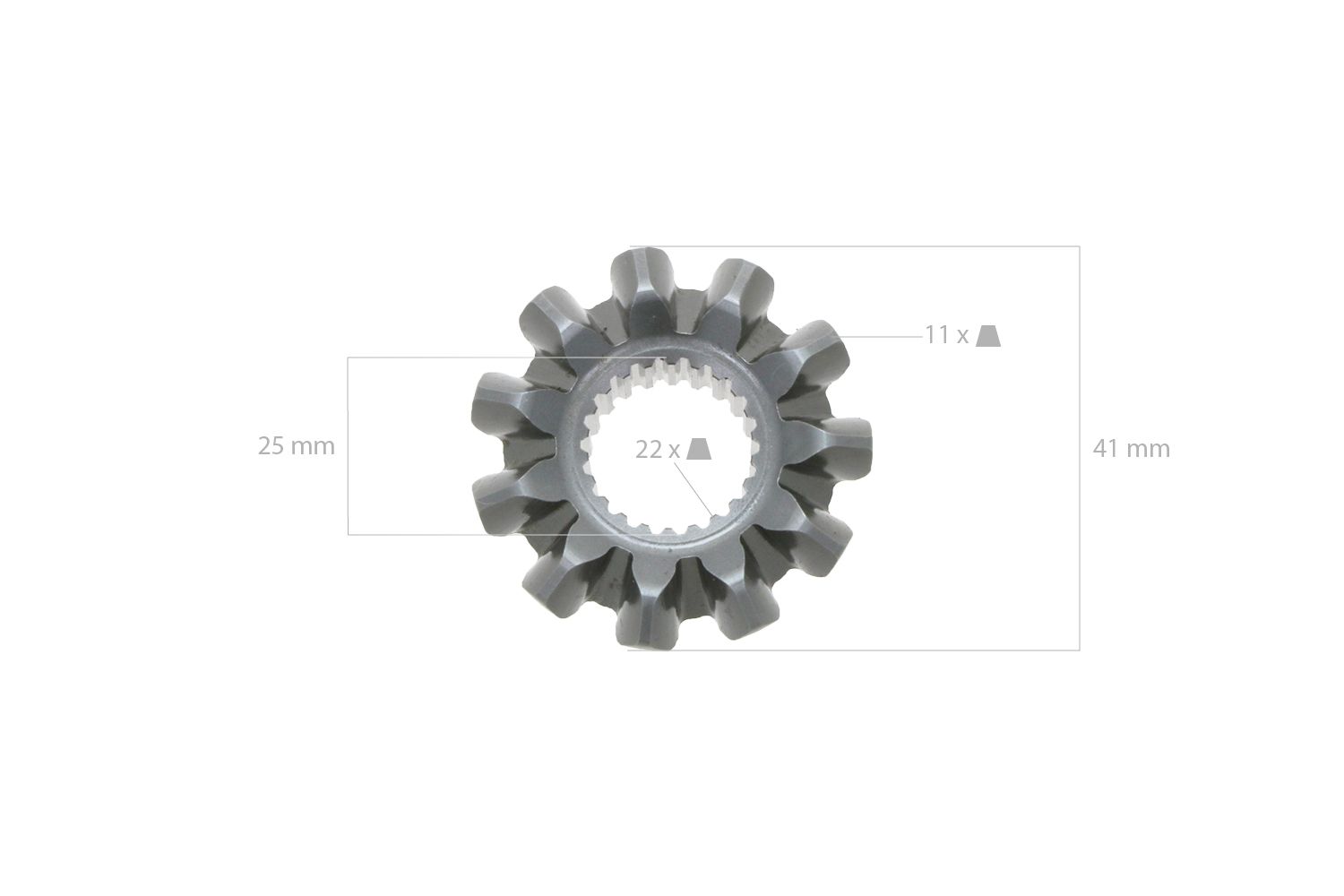 Iseki Vitesse de l'essieu avant SF230, TM215, TM217, TM223, TC213 11 tanden