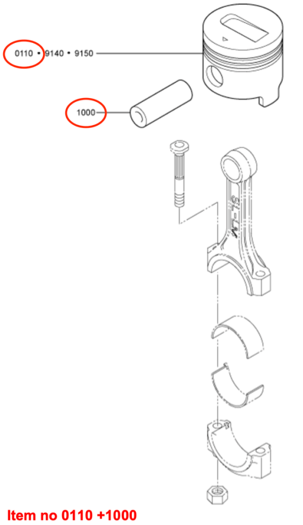Piston Injection Indirecte Mitsubishi MVS3L, MVS3L2, S3L, S3L2, S4L, S4L2, Captain, Startrac, Etc., – Image 3
