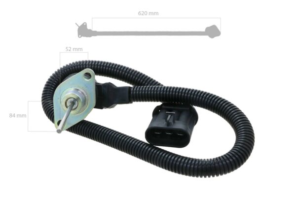 Kubota Solénoide d'arrêt KX161-2, KX101, KX151, R410, V2203 – Image 2