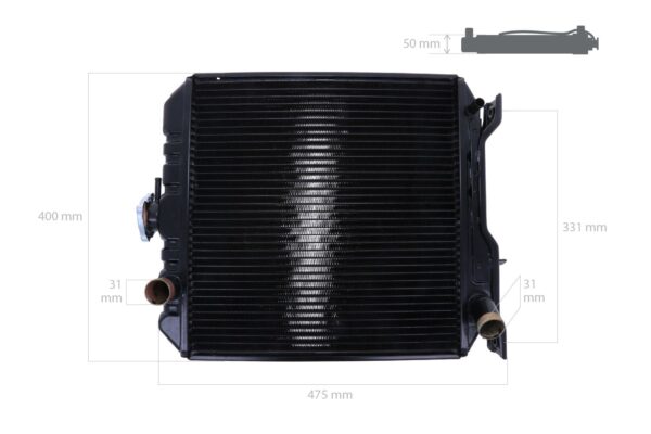 Radiateur Kubota Sunshine, L1-185, L1-195, L1-205, L1-215, L1-225, L1-235, L1-245, L1-255, L1-265, L1-285, ZL1-185, ZL1-195, ZL1-205, ZL1-215, ZL1-225, ZL1-235, ZL1-245, ZL1-255, ZL1-265, ZL1-285, L2650 L2950 – Image 3