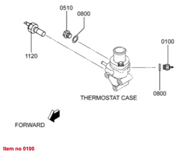 Interrupteur de température 111 ºC Mitsubishi L2, L3, MVL3E, MVS3L, MVS3L2, S3L, S3L2, S4L, S4L2, Captain, Startrac, Etc., – Image 3
